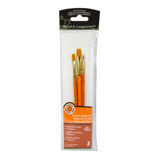 RSET-9110 - 3pc Golden Taklon Shader Brush Set