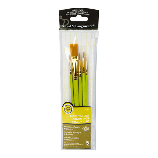 RSET-9122 - 5pc Golden Taklon Variety Brush Set