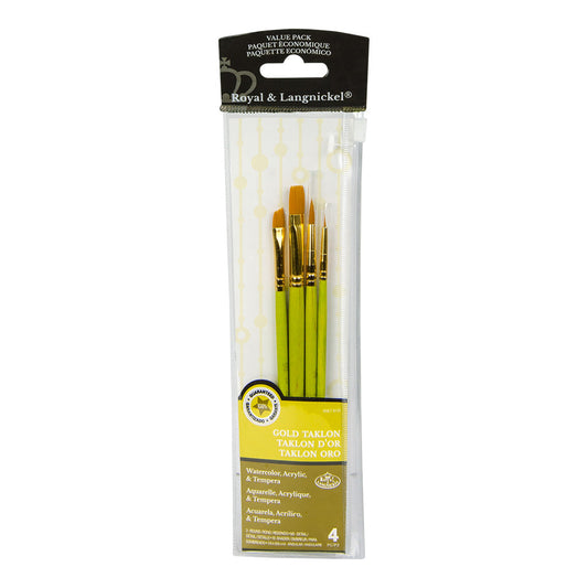 RSET-9123 - 4pc Golden Taklon Variety Brush Set