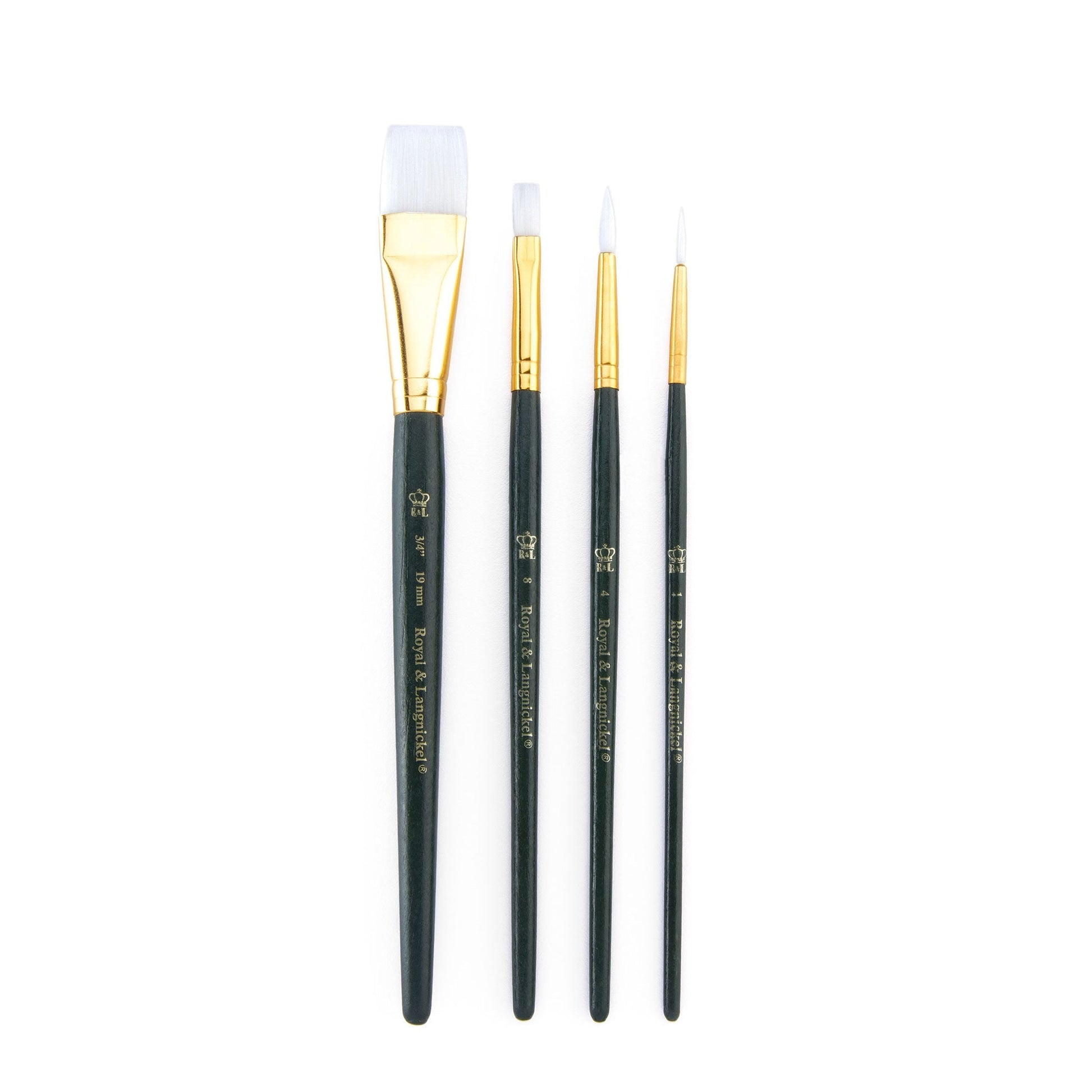 RSET-9142 - 4pc White Taklon Variety Brush Set