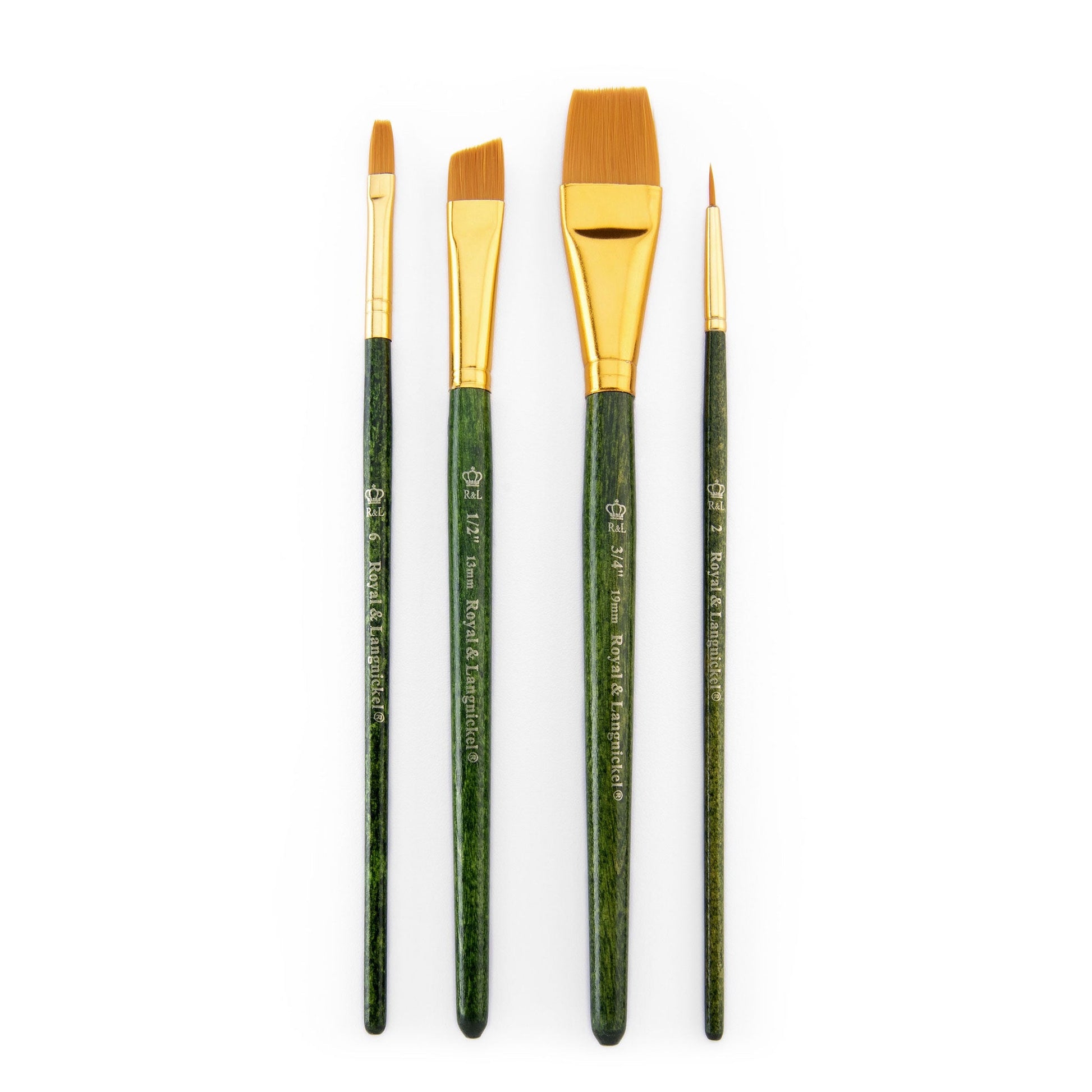 RSET-9144 - 4pc Golden Taklon Variety Brush Set