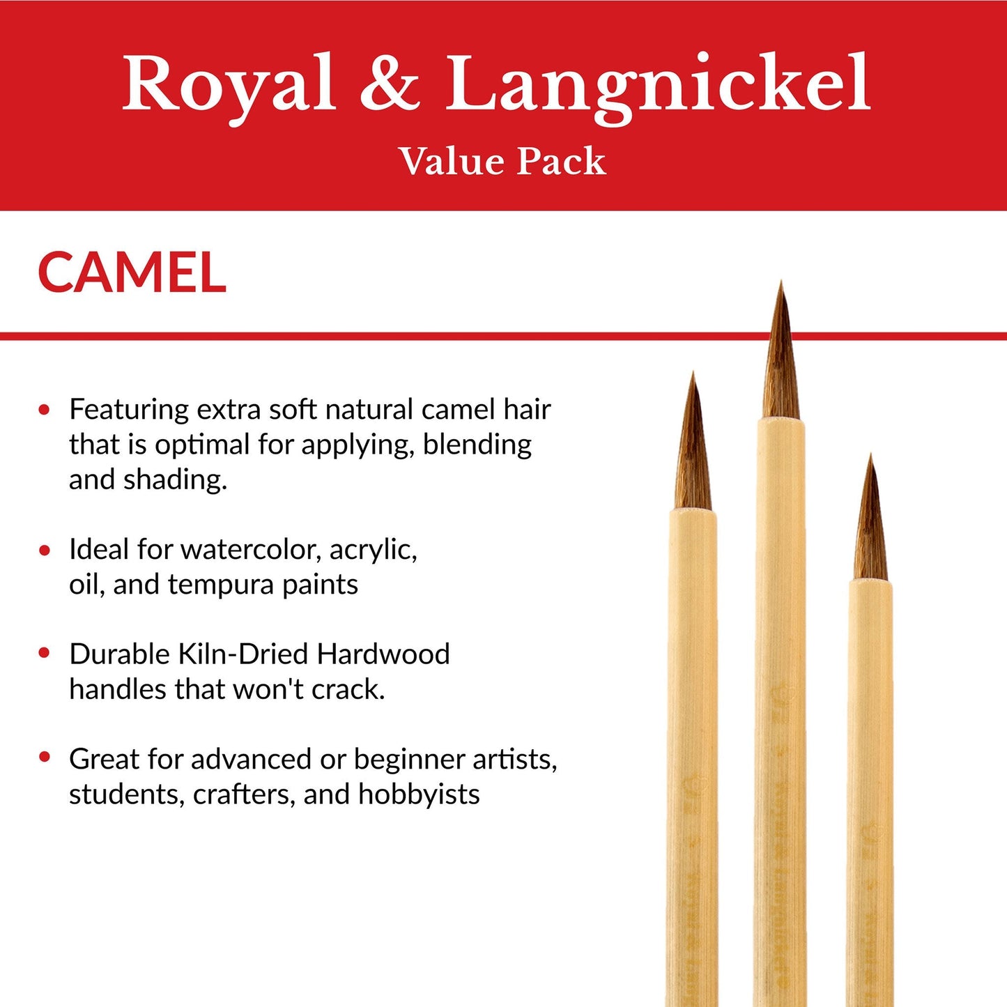 RSET-9149 - 4pc Camel Hair Bamboo Brush Set infographic 1