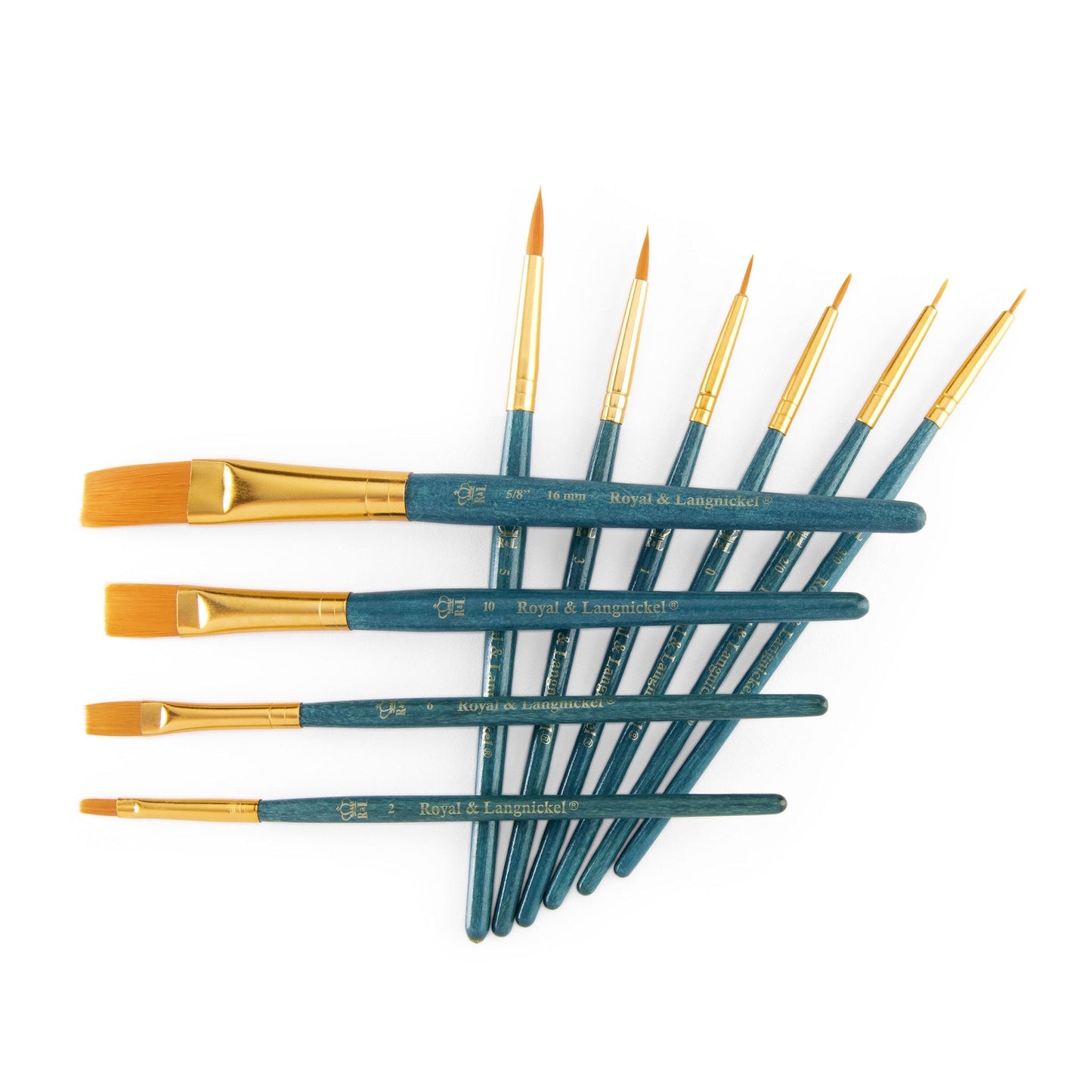 RSET-9156 - 10pc Golden Taklon Variety Brush Set glam 3