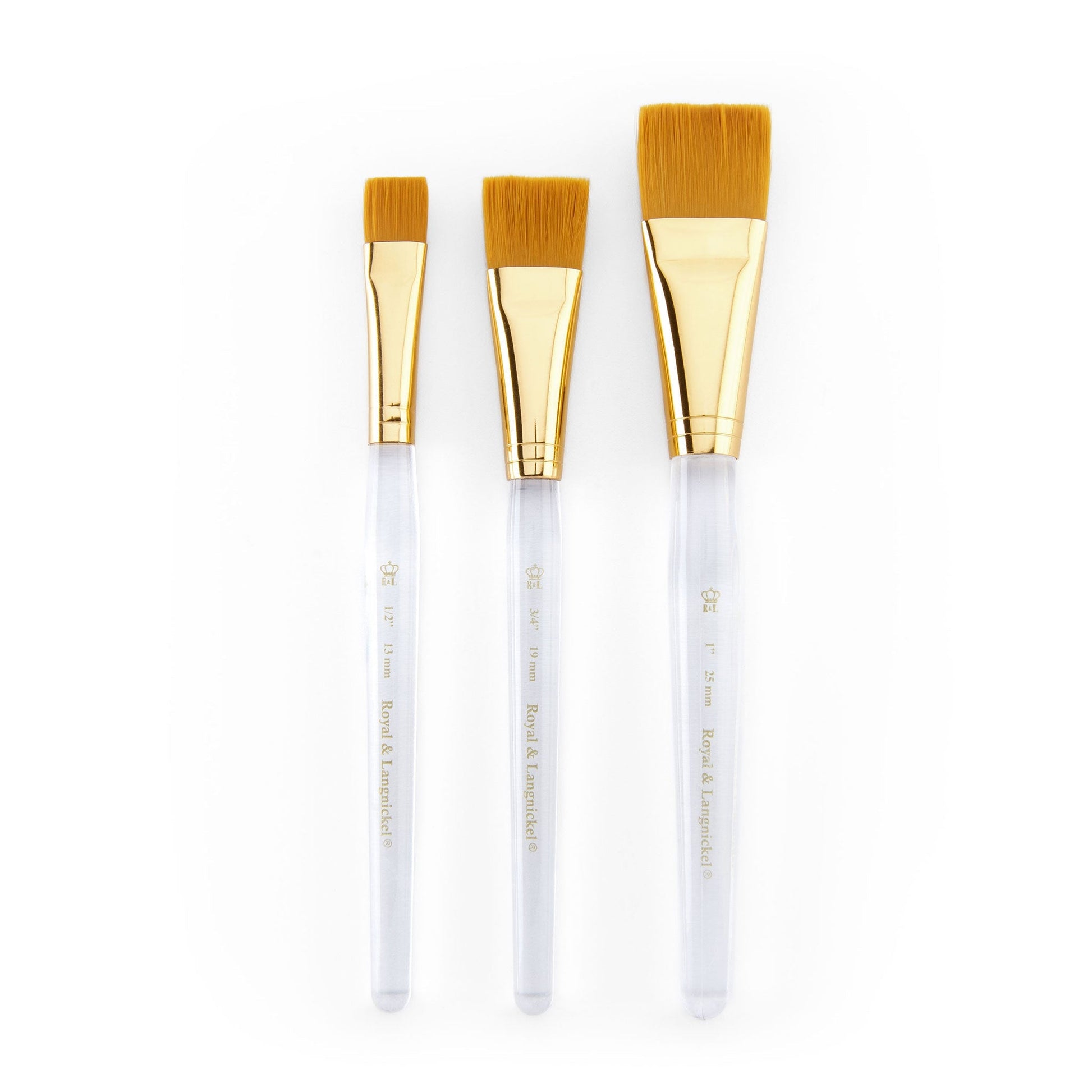 RSET-9160 - 3pc Golden Taklon Wash Brush Set