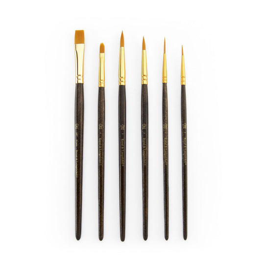 RSET-9161 - 6pc Golden Taklon Variety Brush Set