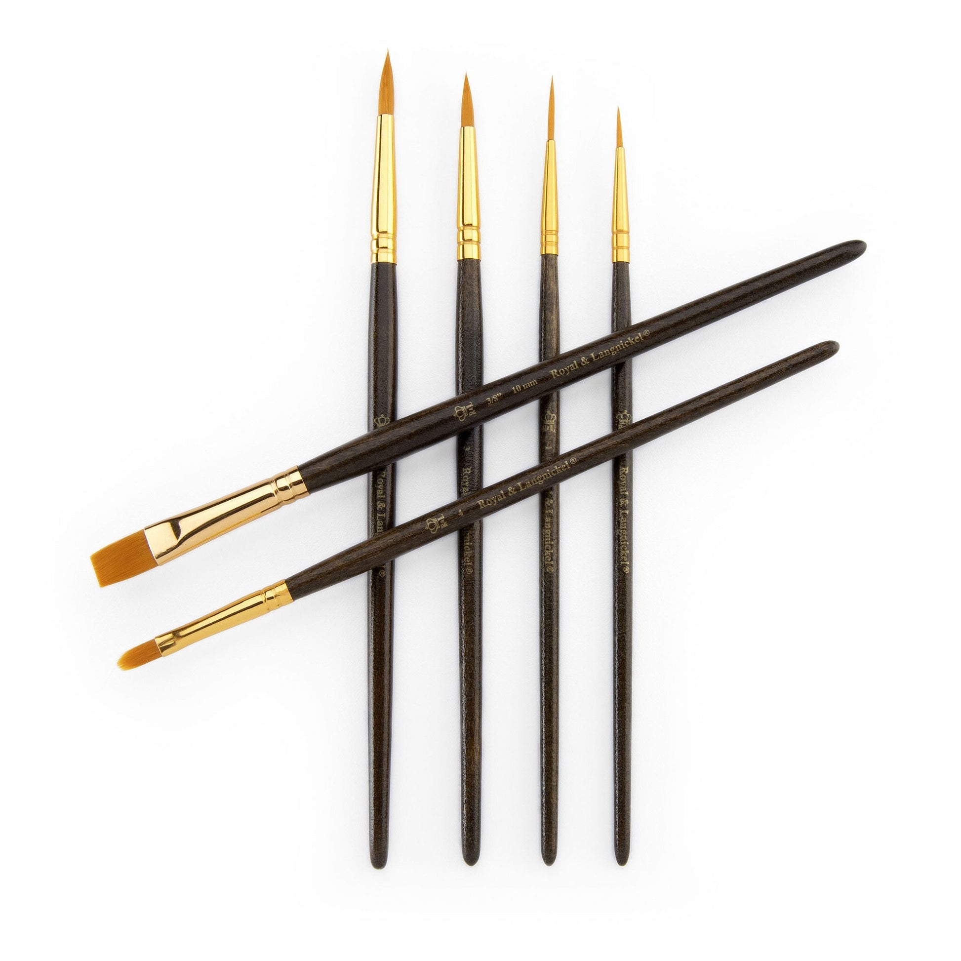 RSET-9161 - 6pc Golden Taklon Variety Brush Set glam 3