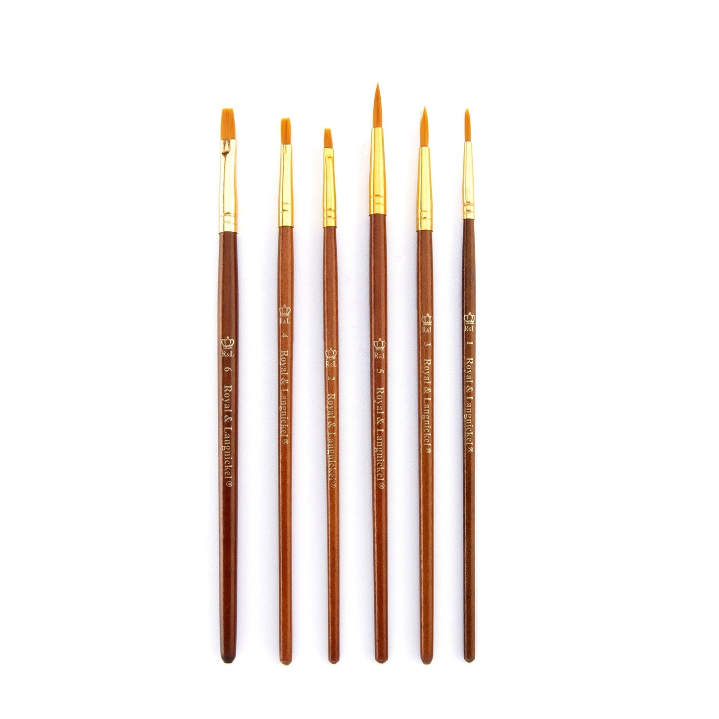 RSET-9164 - 6pc Golden Taklon Round/Shader Brush Set