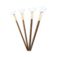 RSET-9166 - 4pc White Taklon Fan Brush Set glam 3