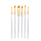 RSET-9171 - 6pc Golden Taklon Short Handle Filbert/Angular Brush Set