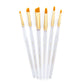 RSET-9171 - 6pc Golden Taklon Short Handle Filbert/Angular Brush Set glam 3