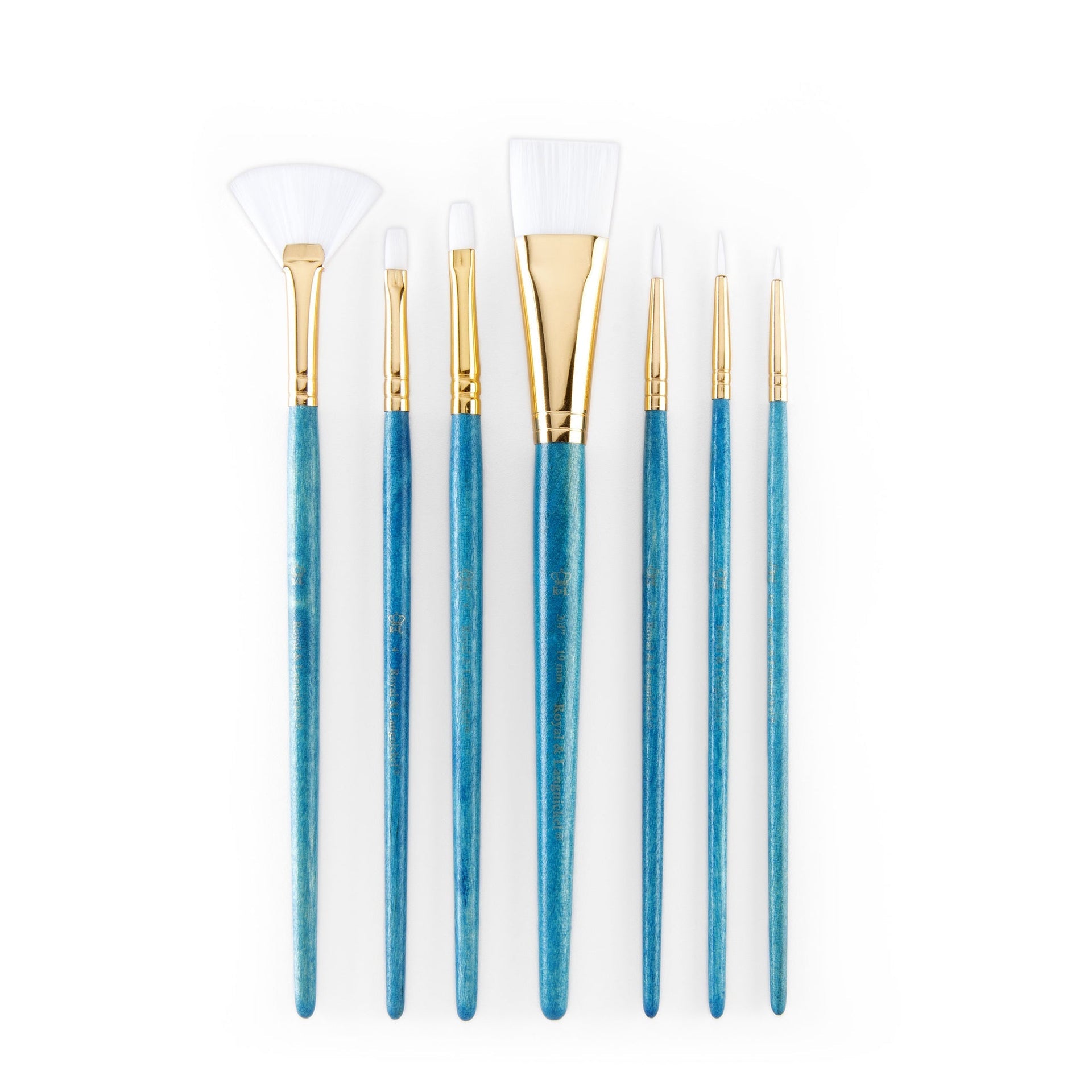 RSET-9181 - 7pc White Taklon Variety Brush Set