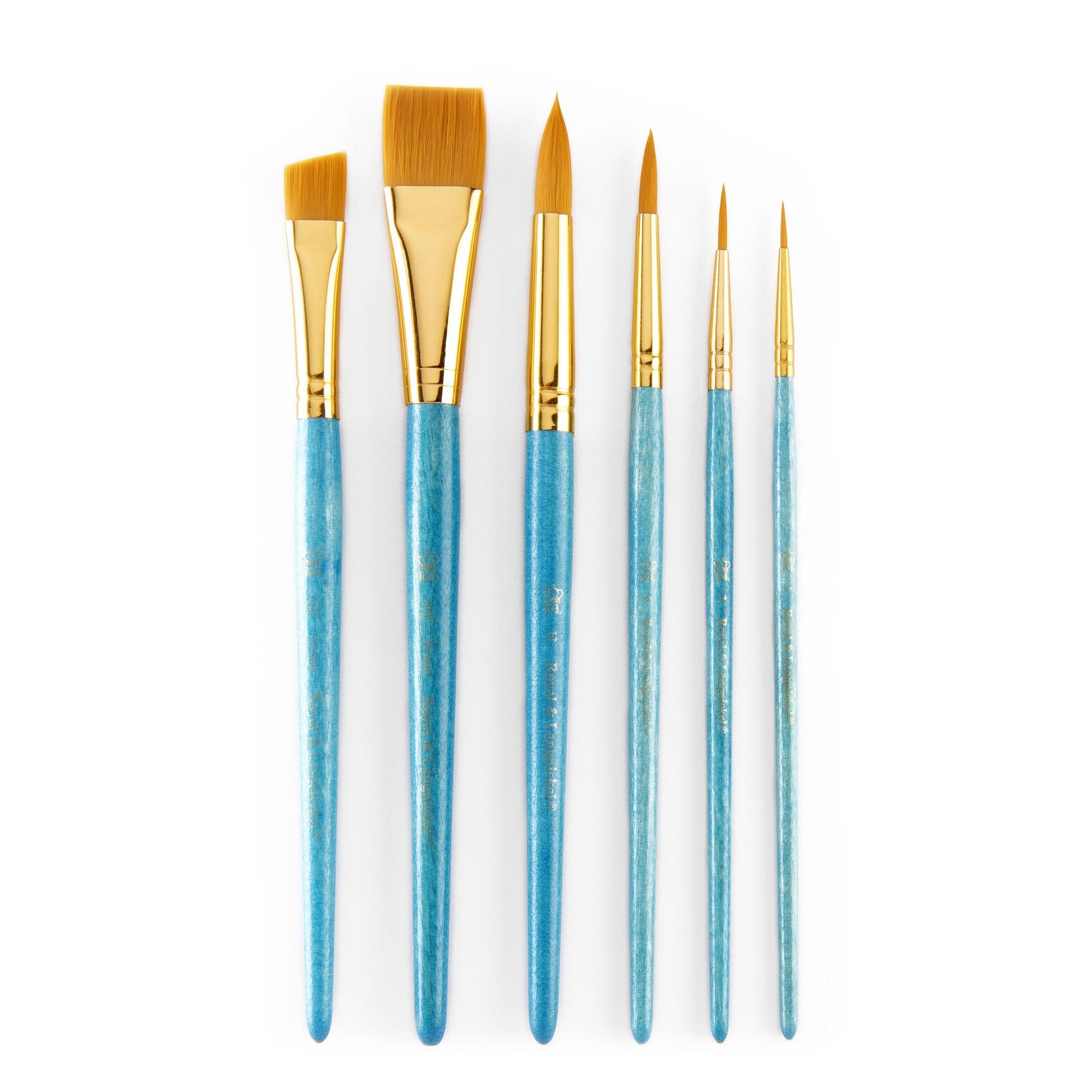 RSET-9182 - 6pc Golden Taklon Variety Brush Set