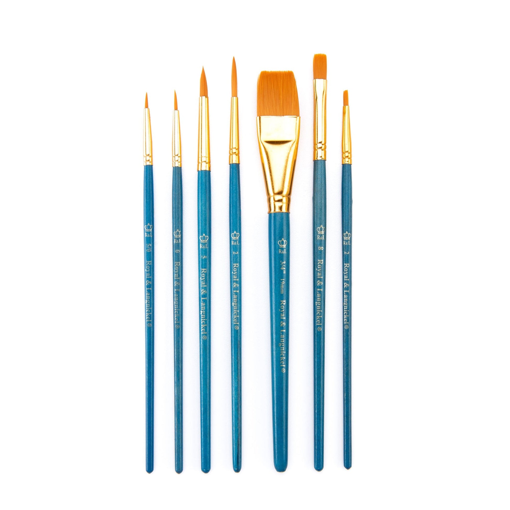 RSET-9183 - 7pc Golden Taklon Variety Brush Set