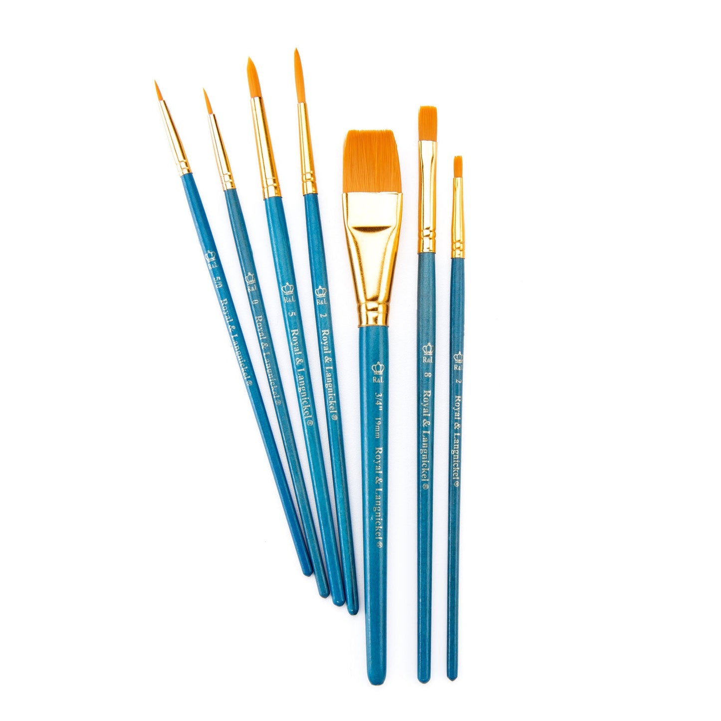 RSET-9183 - 7pc Golden Taklon Variety Brush Set glam 3