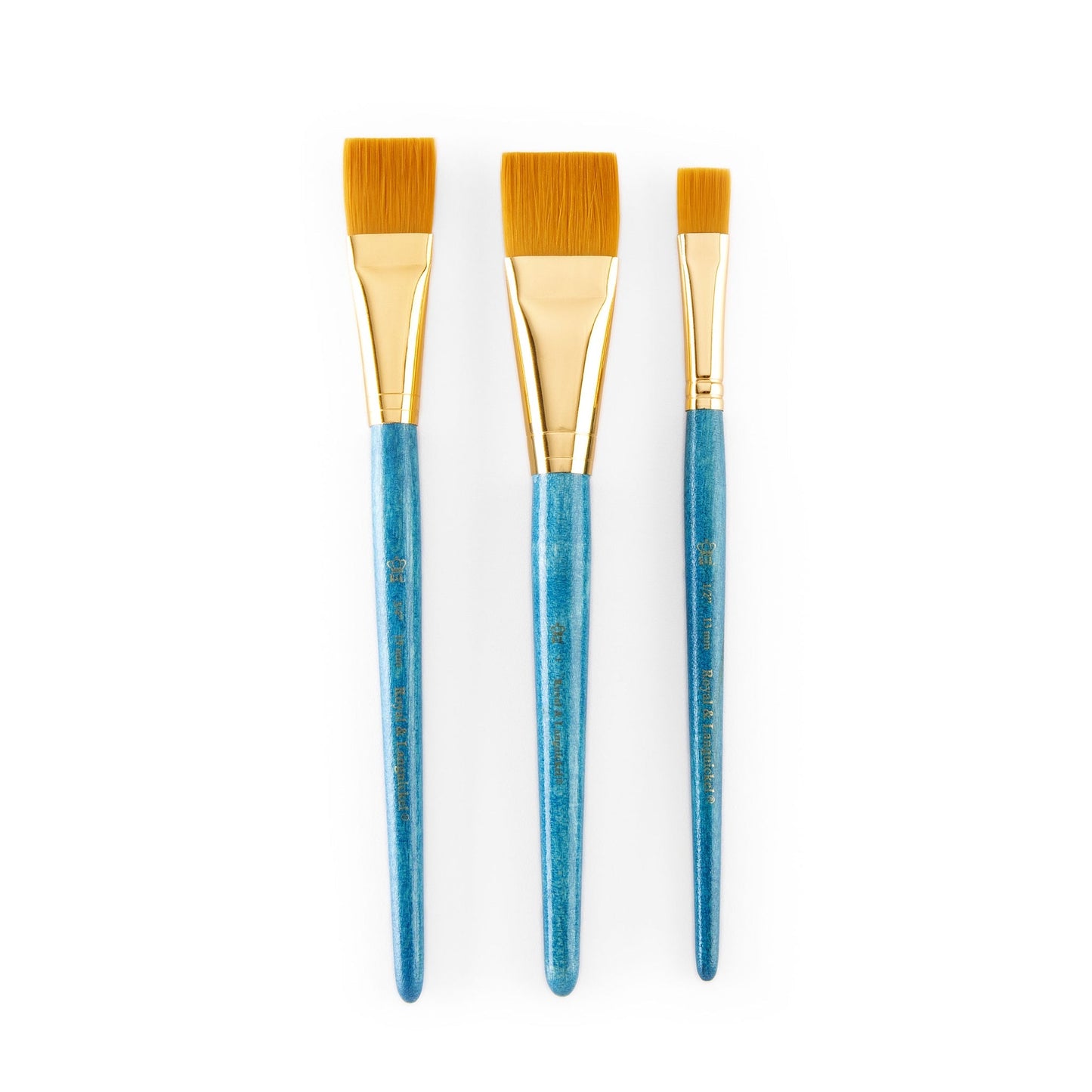 RSET-9185 - 3pc Golden Taklon Wash Brush Set