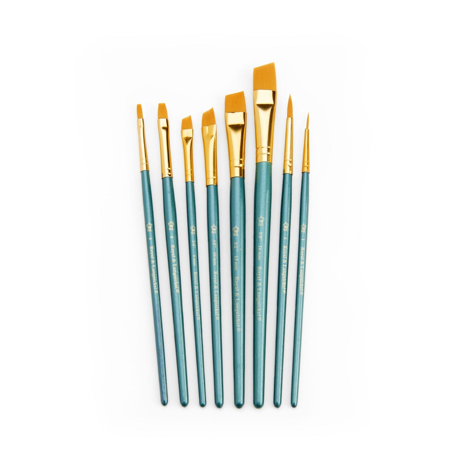 RSET-9186 - 8pc Golden Taklon Variety Brush Set