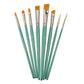 RSET-9186-SIA | 8pc Gold Taklon Brush Set