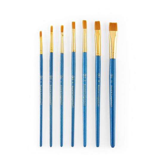 RSET-9187 - 7pc Golden Taklon Shader Brush Set