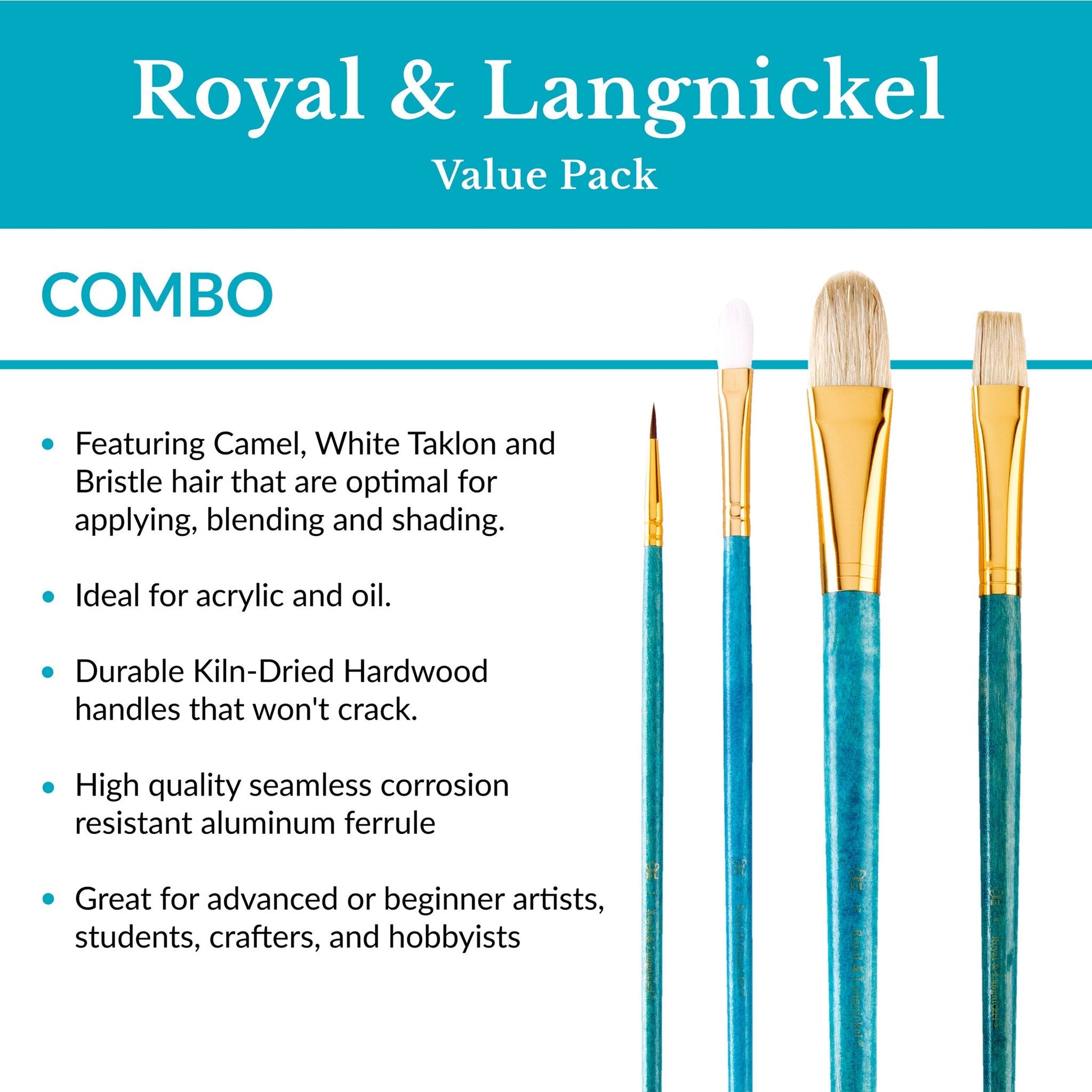 RSET-9189 - 6pc Combo Variety Brush Set infographic 1