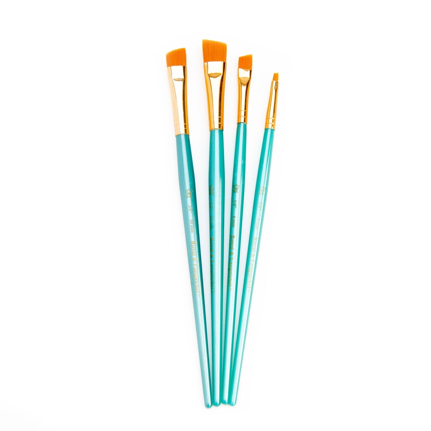 RSET-9191 - 4pc Golden Taklon Angular Brush Set