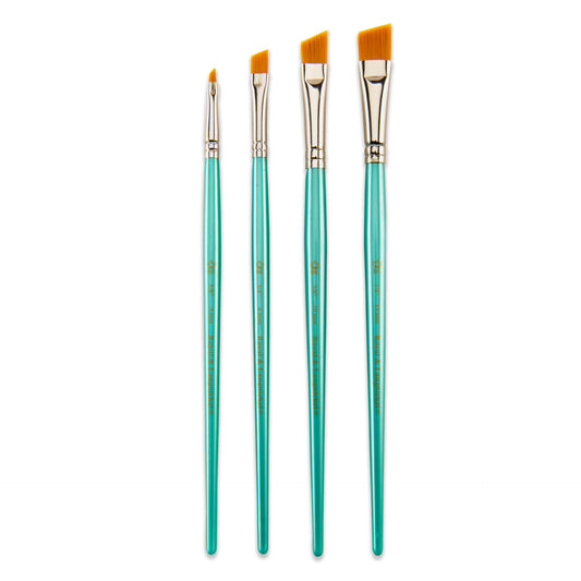 RSET-9191 | 4pc Golden Taklon Angular Brush Set