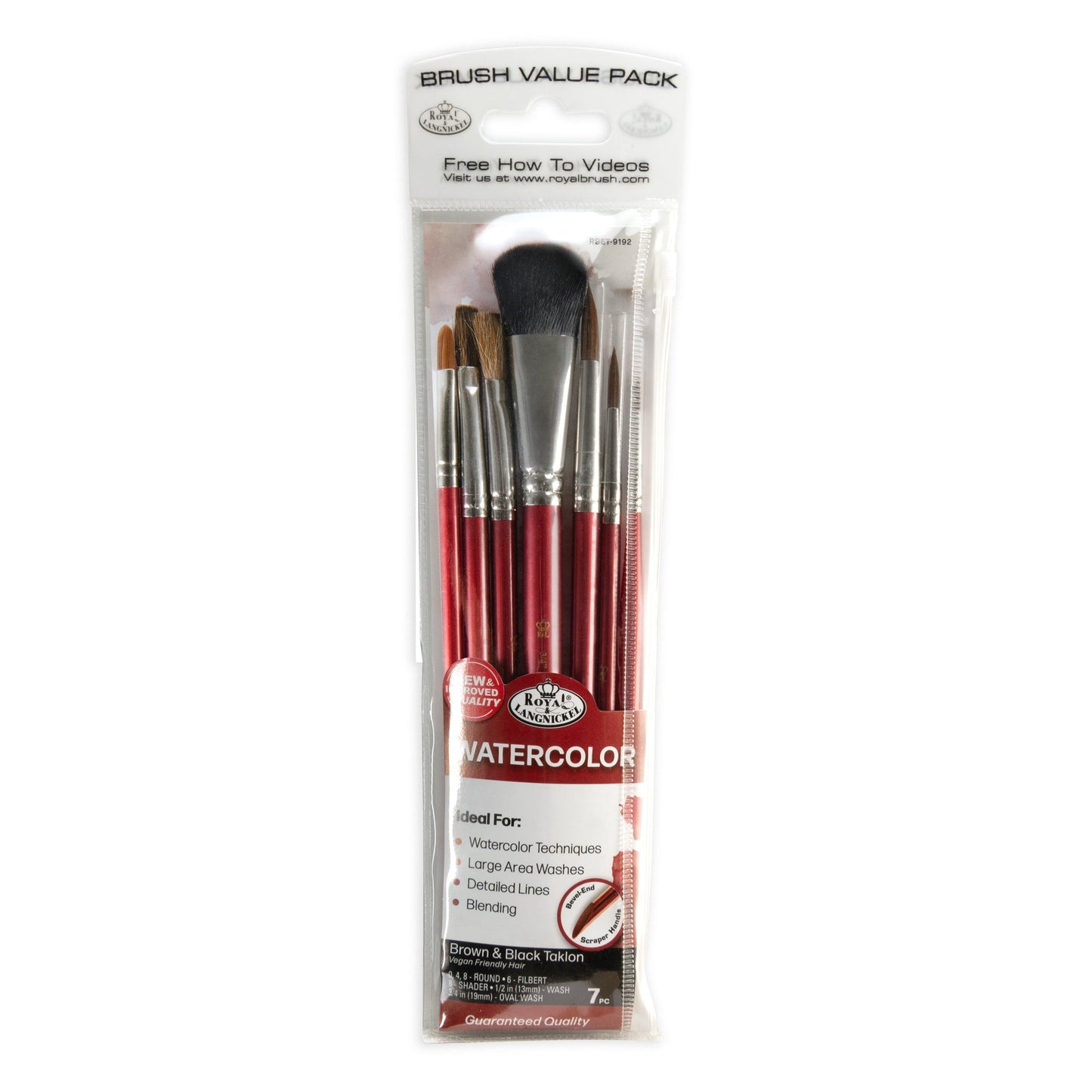 RSET-9192 | 7pc Watercolor Variety Brush Set
