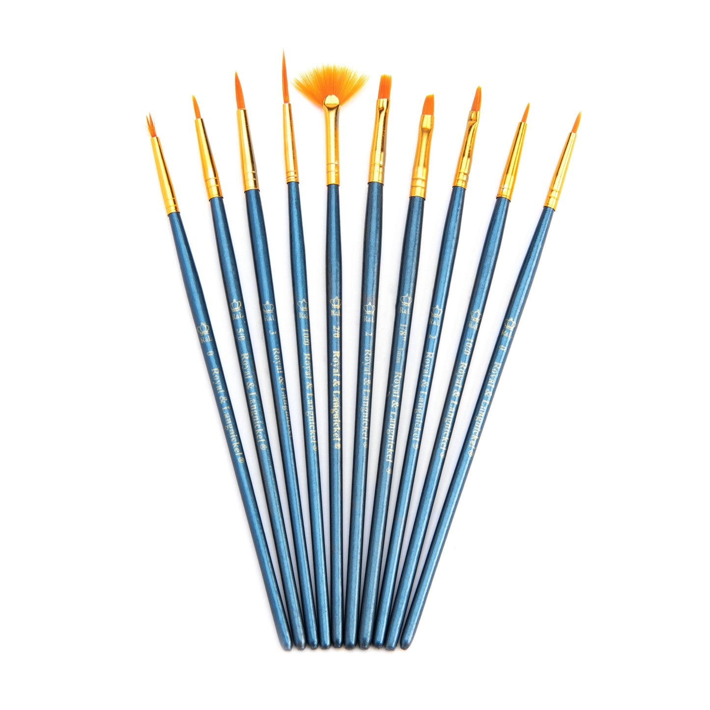 RSET-9193 - 10pc Golden Taklon Variety Brush Set