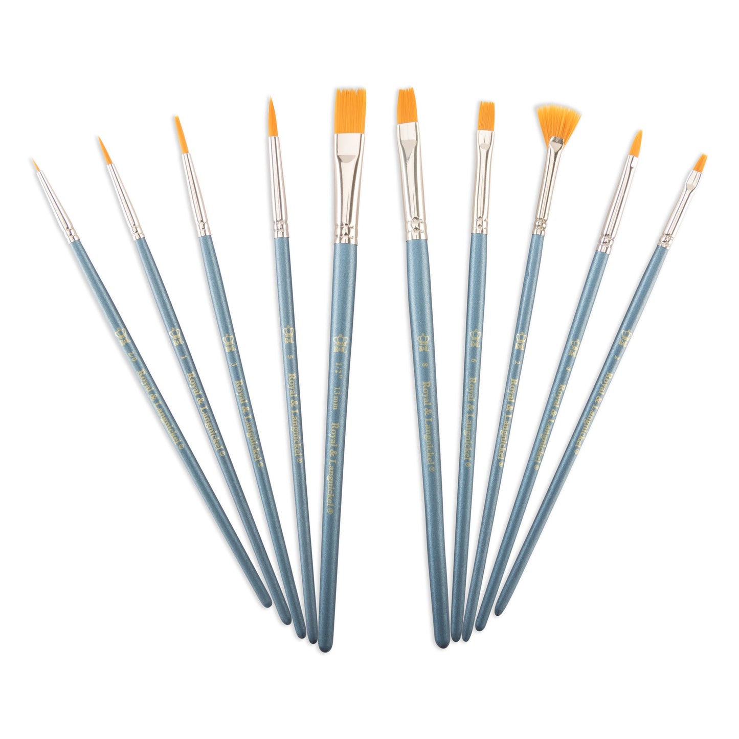RSET-9194 | 10pc Golden Taklon Variety Brush Set