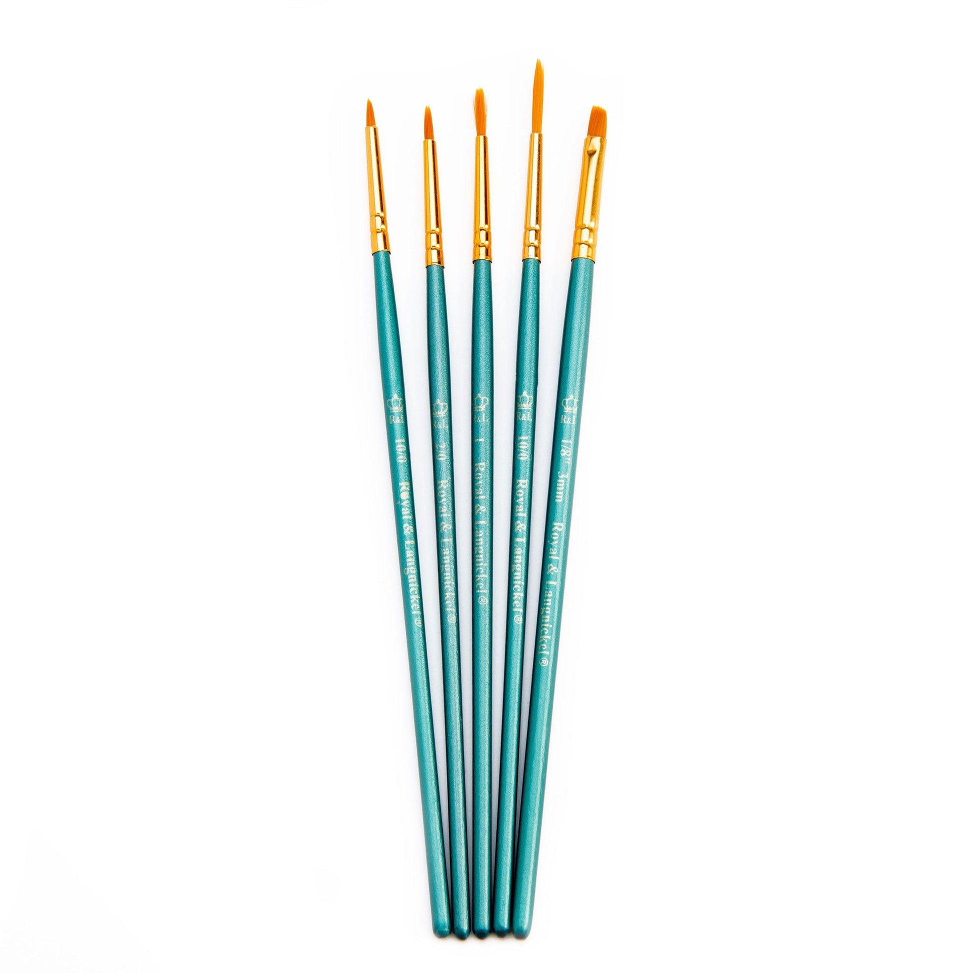 RSET-9197 - 5pc Golden Taklon Variety Brush Set