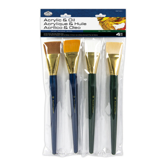 RSET-9201 - 4pc Combo Jumbo Flat Brush Set