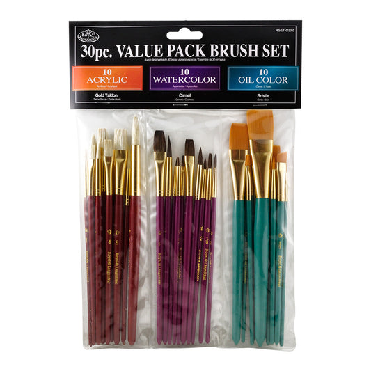 RSET-9202 - 30pc Combo Long Handle Variety Brush Set