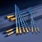 RSET-9302 - 12pc Black Taklon Long Handle Variety Brush Set glam 1