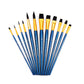 RSET-9302 - 12pc Black Taklon Long Handle Variety Brush Set