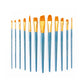 RSET-9306 - 12pc Golden Taklon Long Handle Variety Brush Set