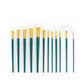 RSET-9310 - 12pc White Taklon Long Handle Variety Brush Set