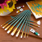 RSET-9311 - 12pc White Taklon Long Handle Variety Brush Set glam 2