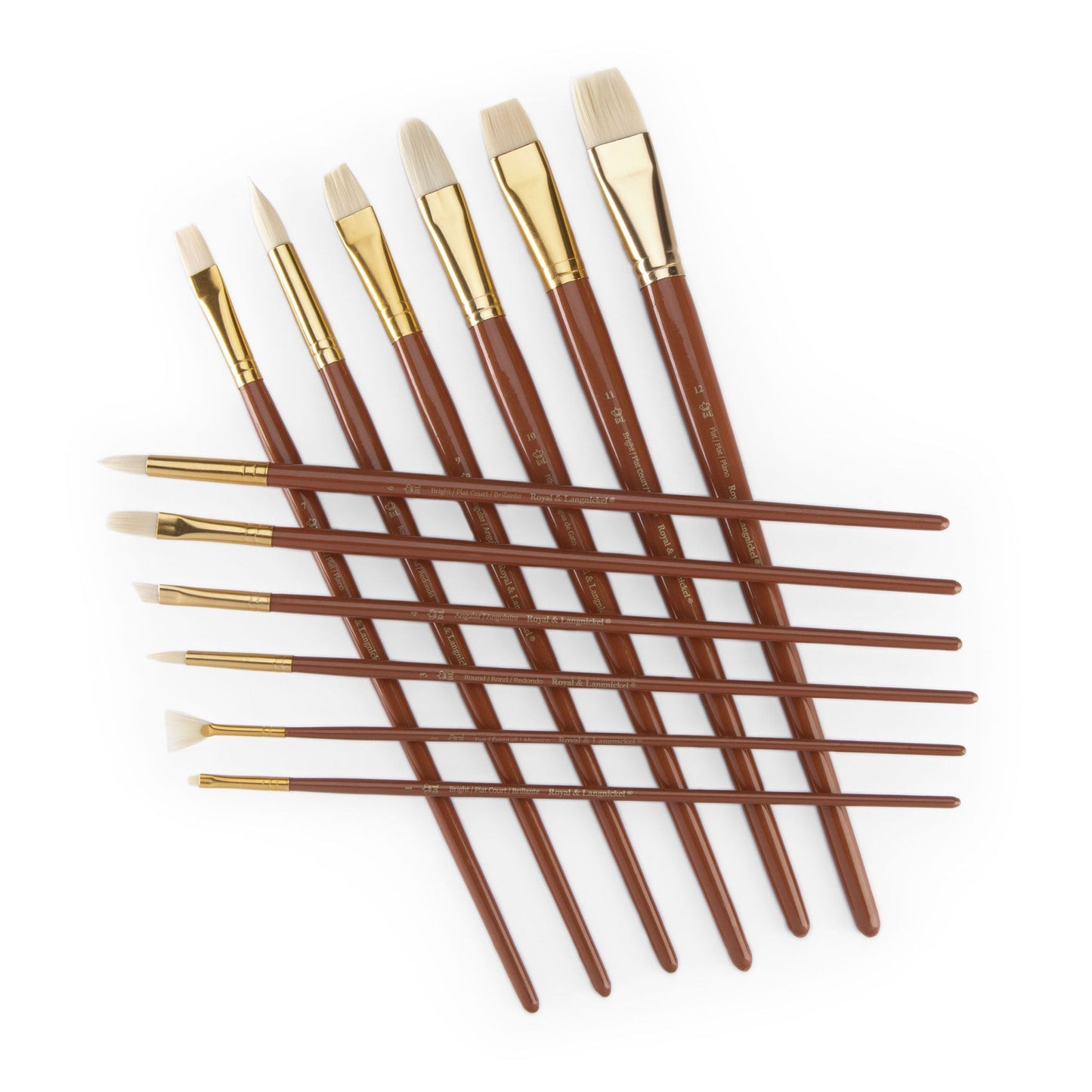 RSET-9317 - 12pc Bone Taklon Long Handle Variety Brush Set glam 4