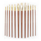 RSET-9317 - 12pc Bone Taklon Long Handle Variety Brush Set