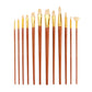 RSET-9318 - 12pc Bone Taklon Long Handle Variety Brush Set