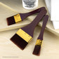 RSET-9353 - 3pc Burgundy Taklon Flat Large Area Brush Set glam 1