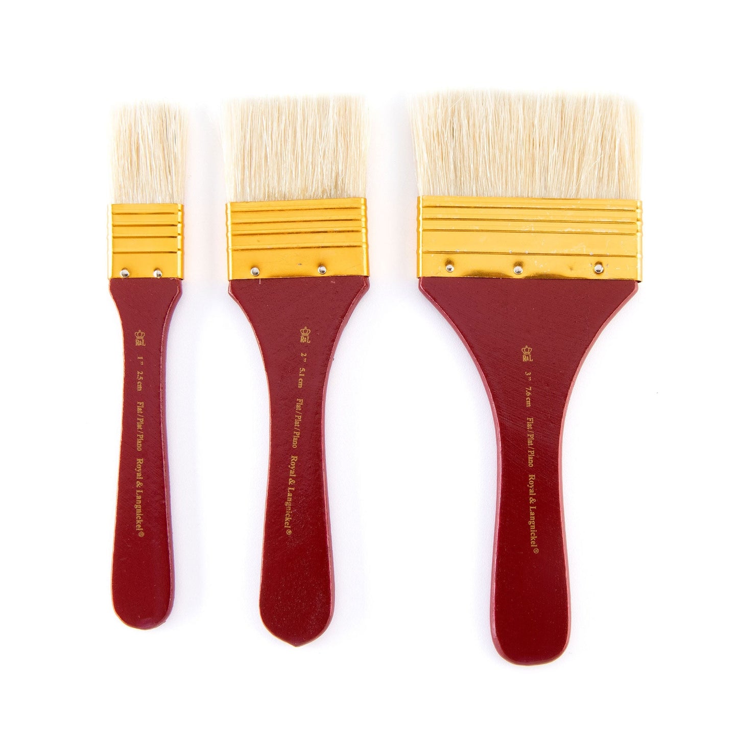 RSET-9355 - 3pc White Bristle Large Area Flat Brush Set