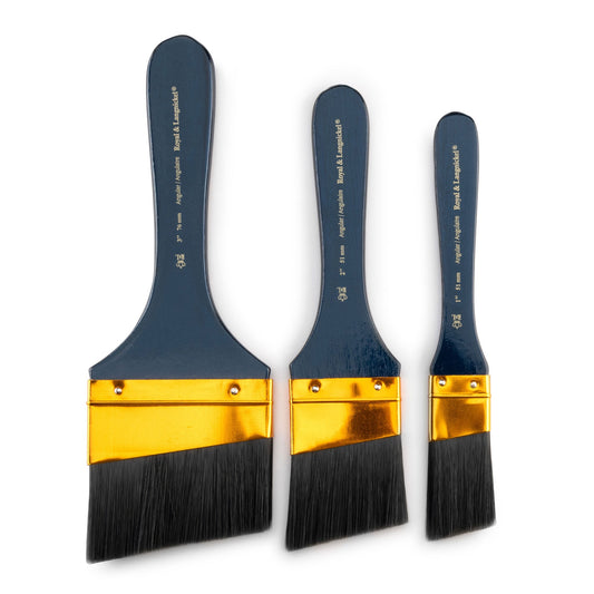 RSET-9356 - 3pc Black Taklon Angular Large Area Brush Set