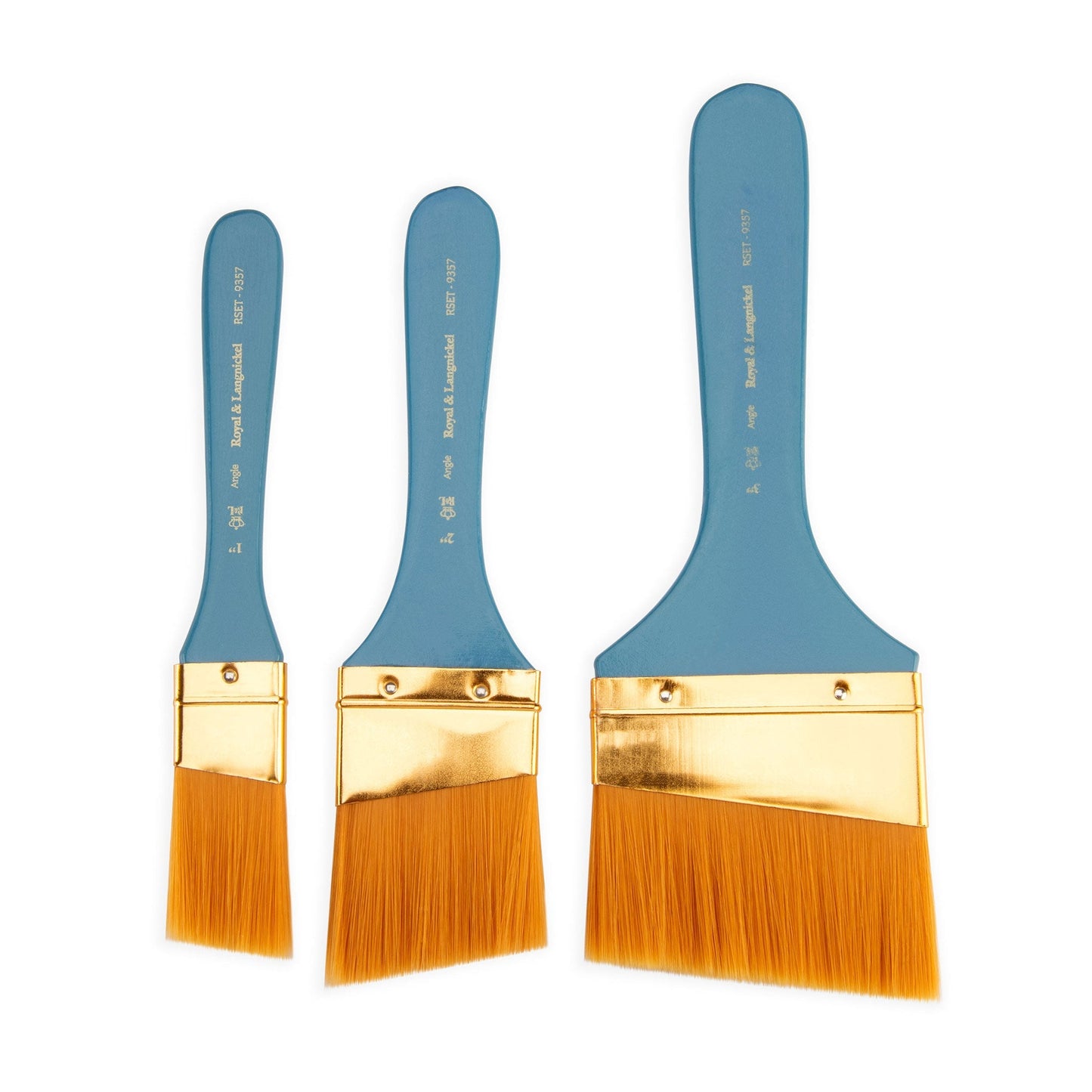 RSET-9357 - 3pc Golden Taklon Angular Large Area Brush Set