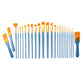 RSET-9382 - 25pc Golden Taklon Long Handle Variety Brush Set