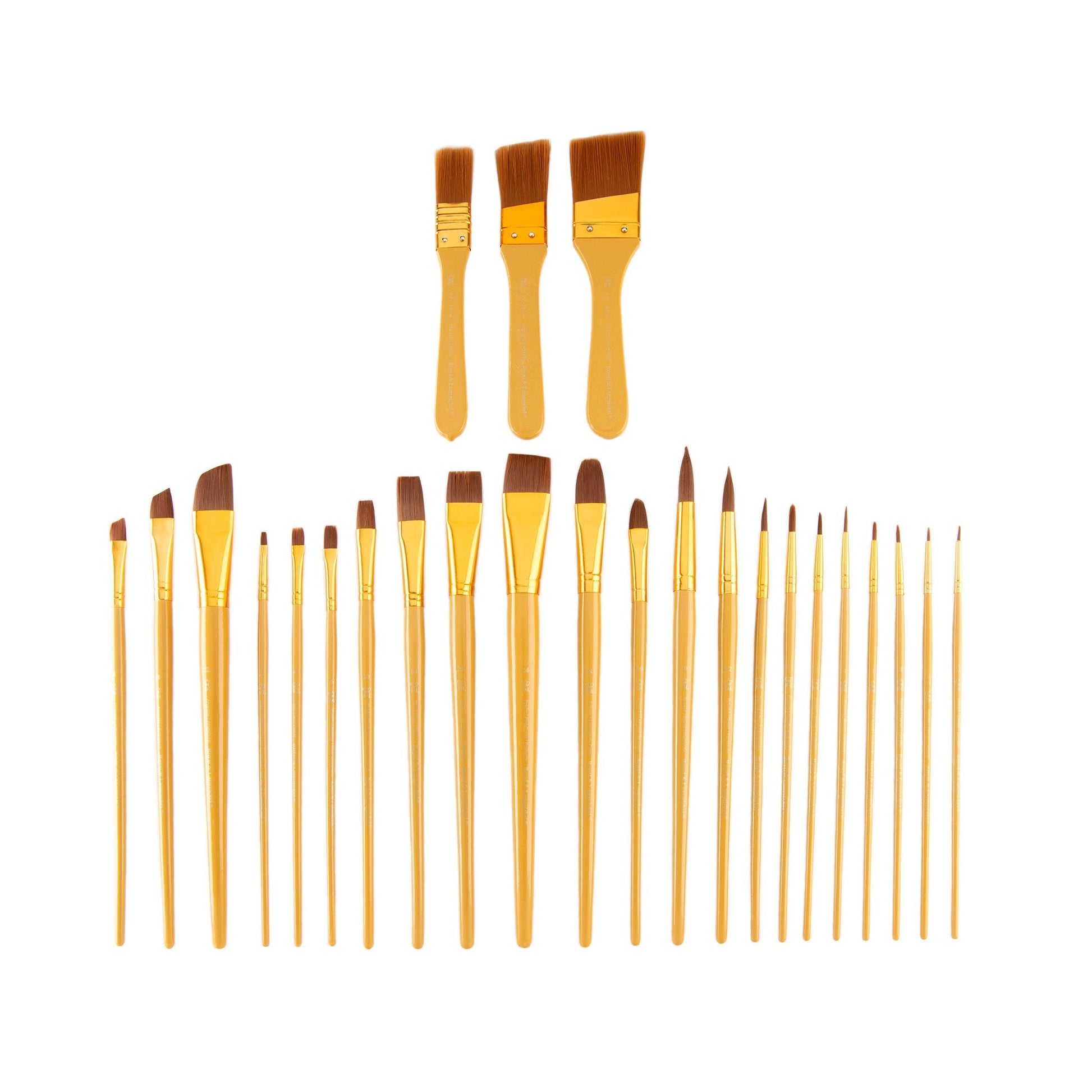 RSET-9384 - 25pc Brown Taklon Variety Brush Set