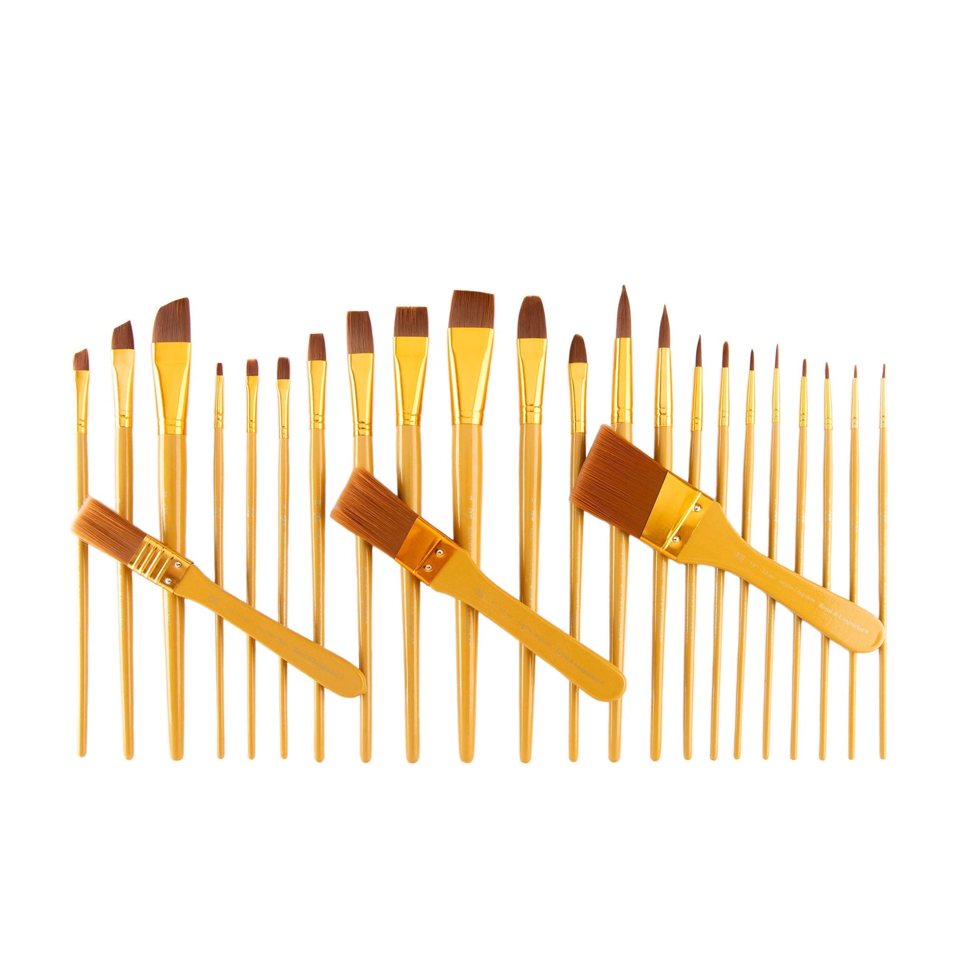 RSET-9384 - 25pc Brown Taklon Variety Brush Set glam 3