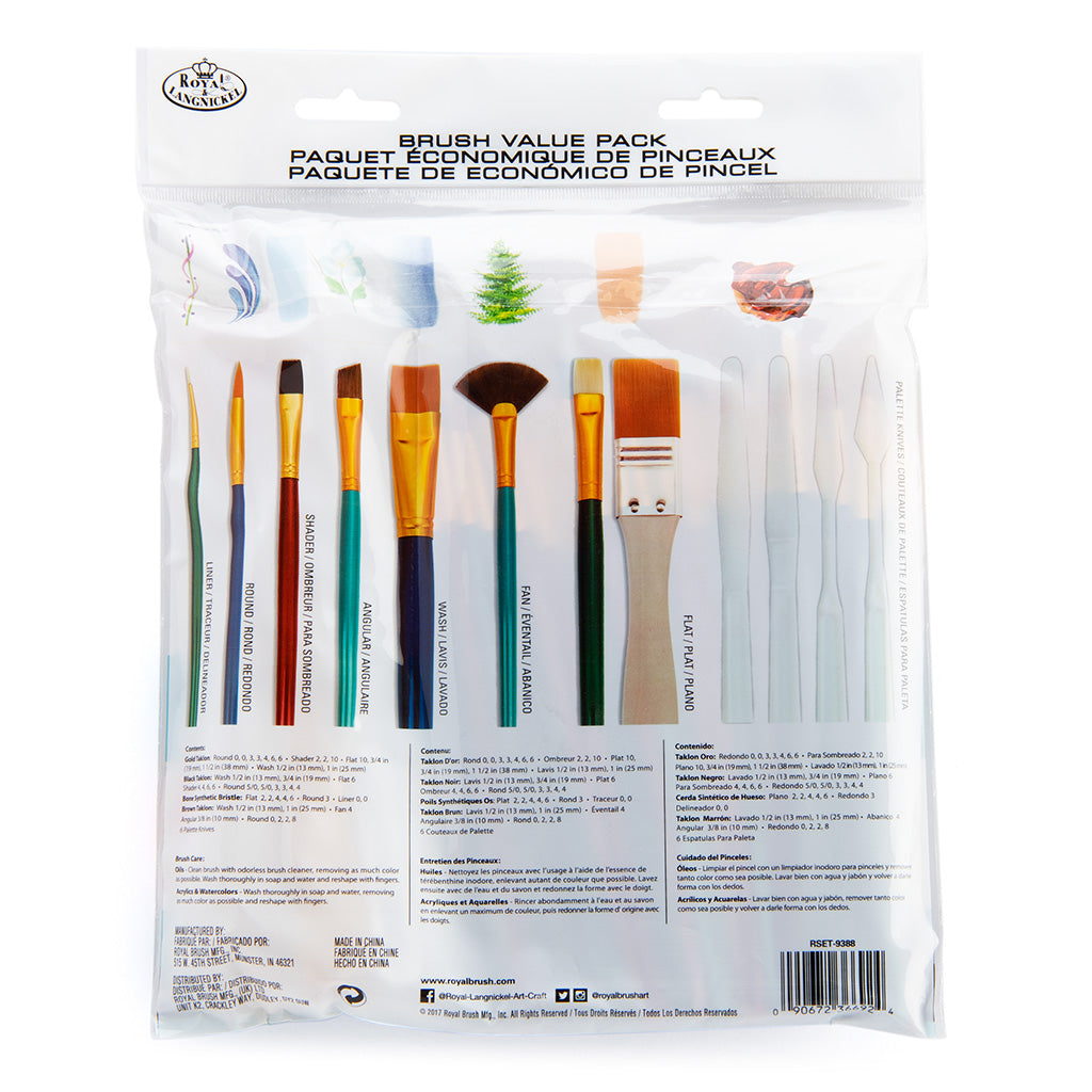 RSET-9388 | 50pc All Media Variety Artist Brush Set