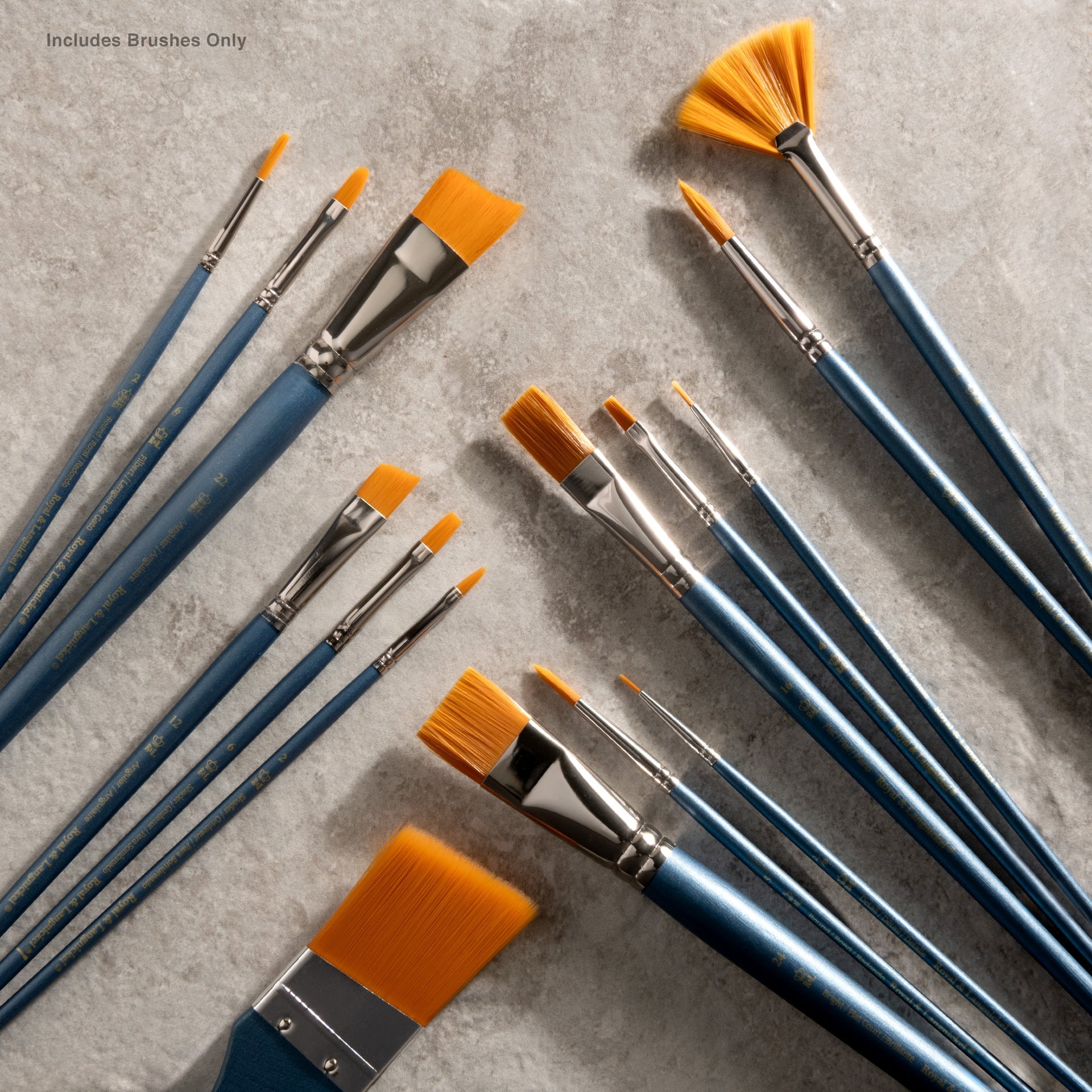 AUBE TIMELESSCOLOR 3本セット RSET-9401 | Acrylic 15pc Golden Taklon Variety Brush Set – Royal