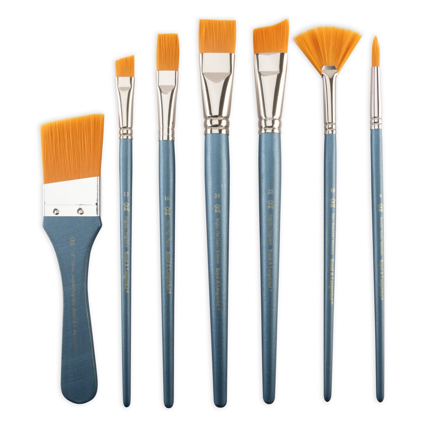 RSET-9401 | Acrylic 15pc Golden Taklon Variety Brush Set