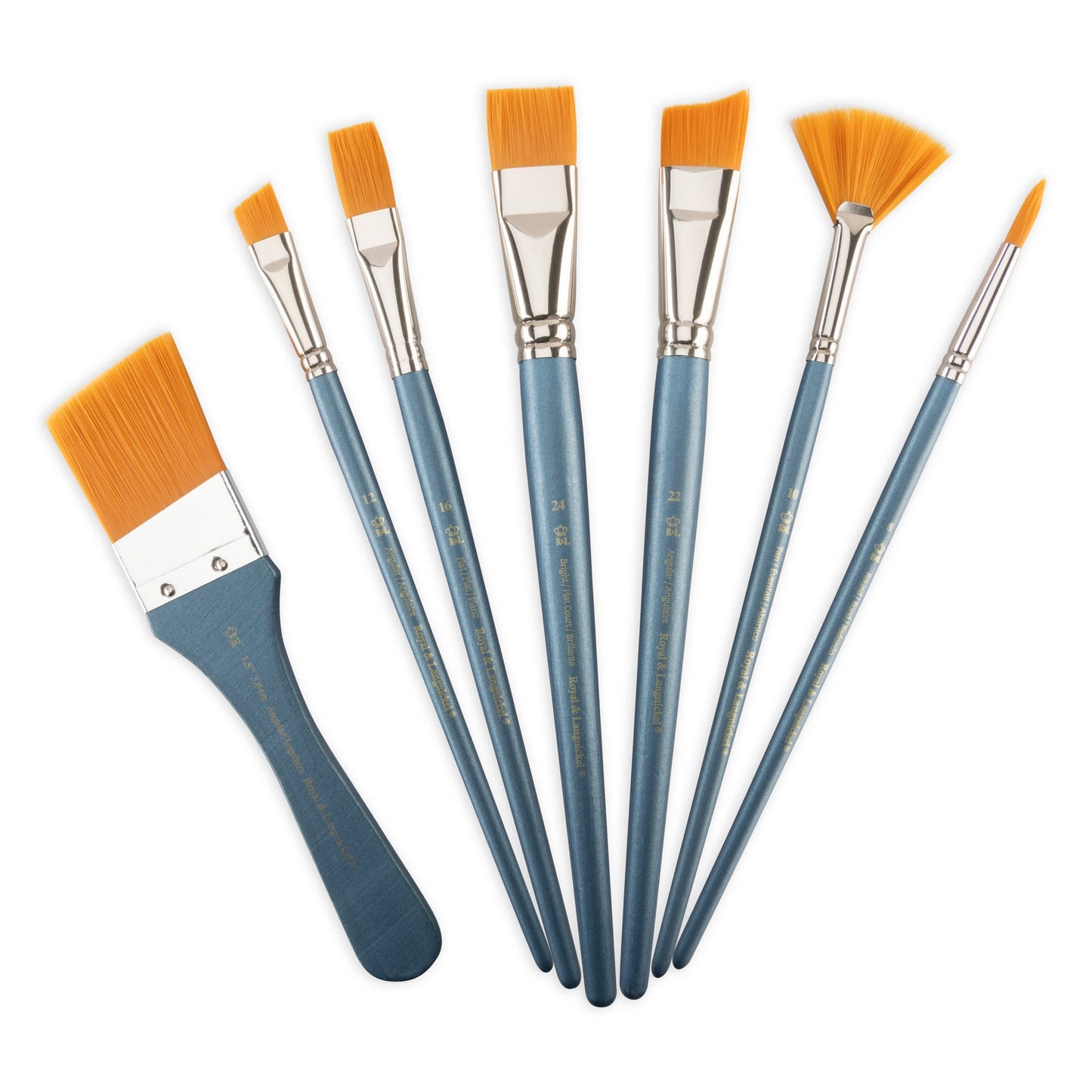 RSET-9401 | Acrylic 15pc Golden Taklon Variety Brush Set